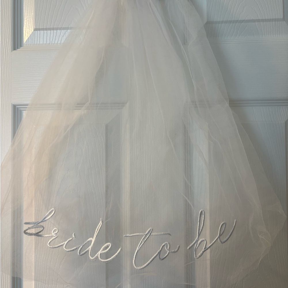 Bride to Be White Veil